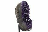 Sparkling Amethyst Geode With Metal Stand - Uruguay #342495-3